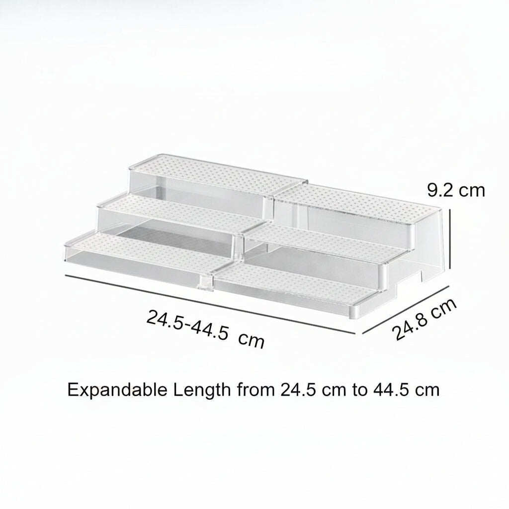 Acrylic Telescopic Expandable Tiered Spice & Display Rack