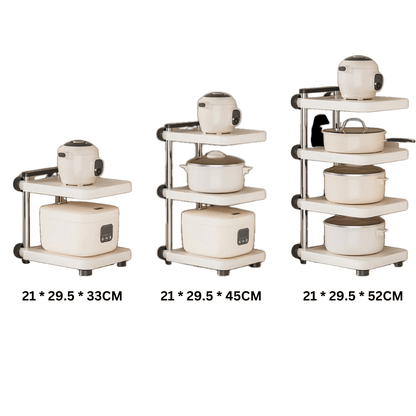 Adjustable Multi-Tier Kitchen Organizer Rack