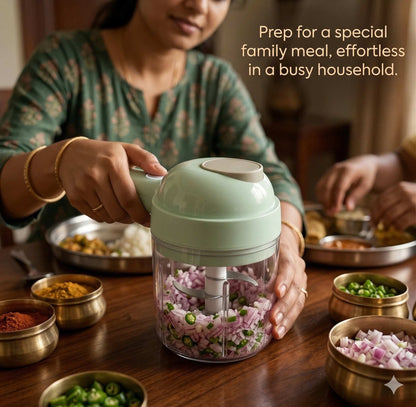 Portable Electric Chopper | Powerful Blades | Mess-Free Cooking