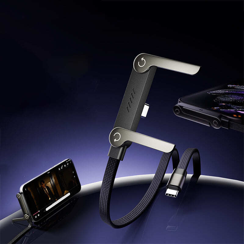 240W Fast Charging Cable with Adjustable Phone Stand