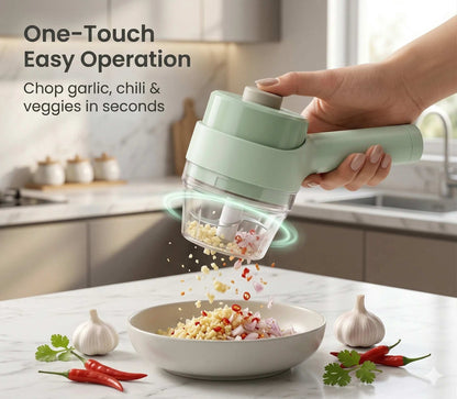 Portable Electric Chopper | Powerful Blades | Mess-Free Cooking