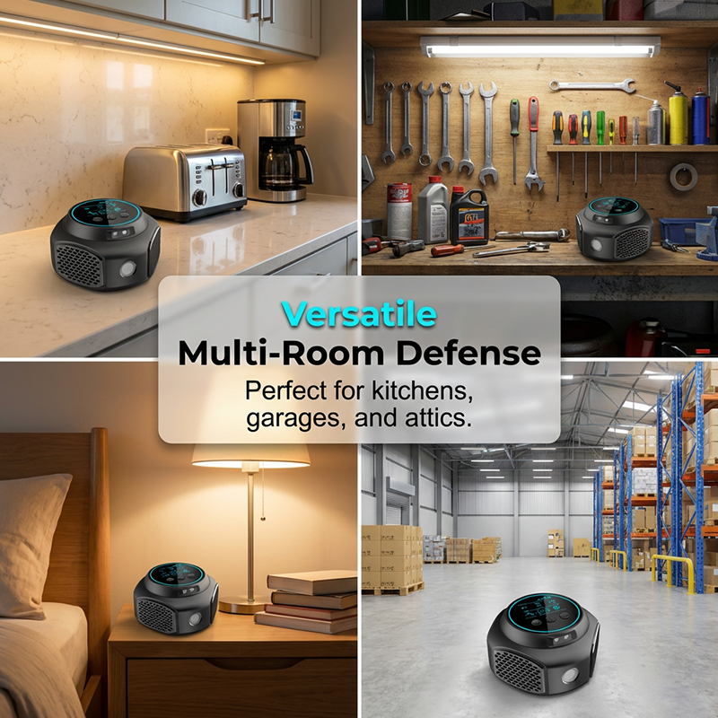 【High-Power Ultrasonic Pest Repeller】— Rats and cockroaches will leave on their own—no chemicals, no killing!