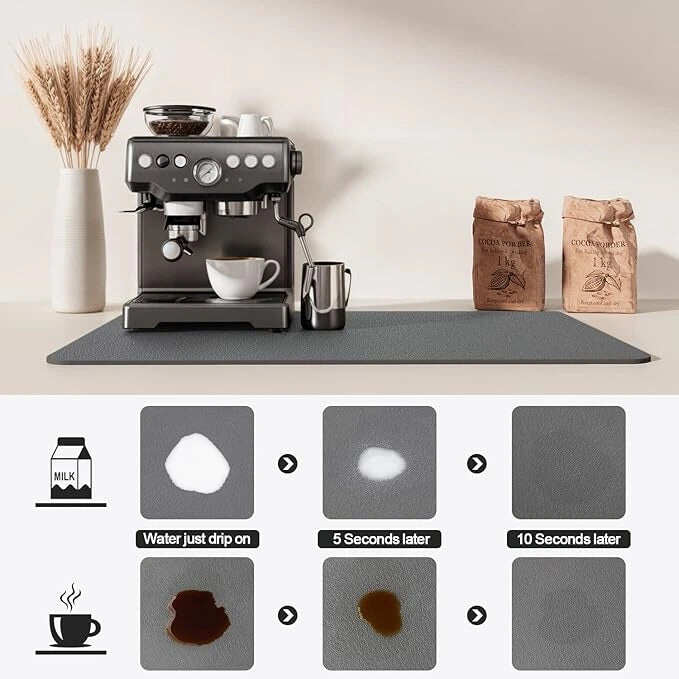 Absorbent Sink Mat | Quick-Dry, Anti-Slip Base | For Wet Counters & Dish Racks