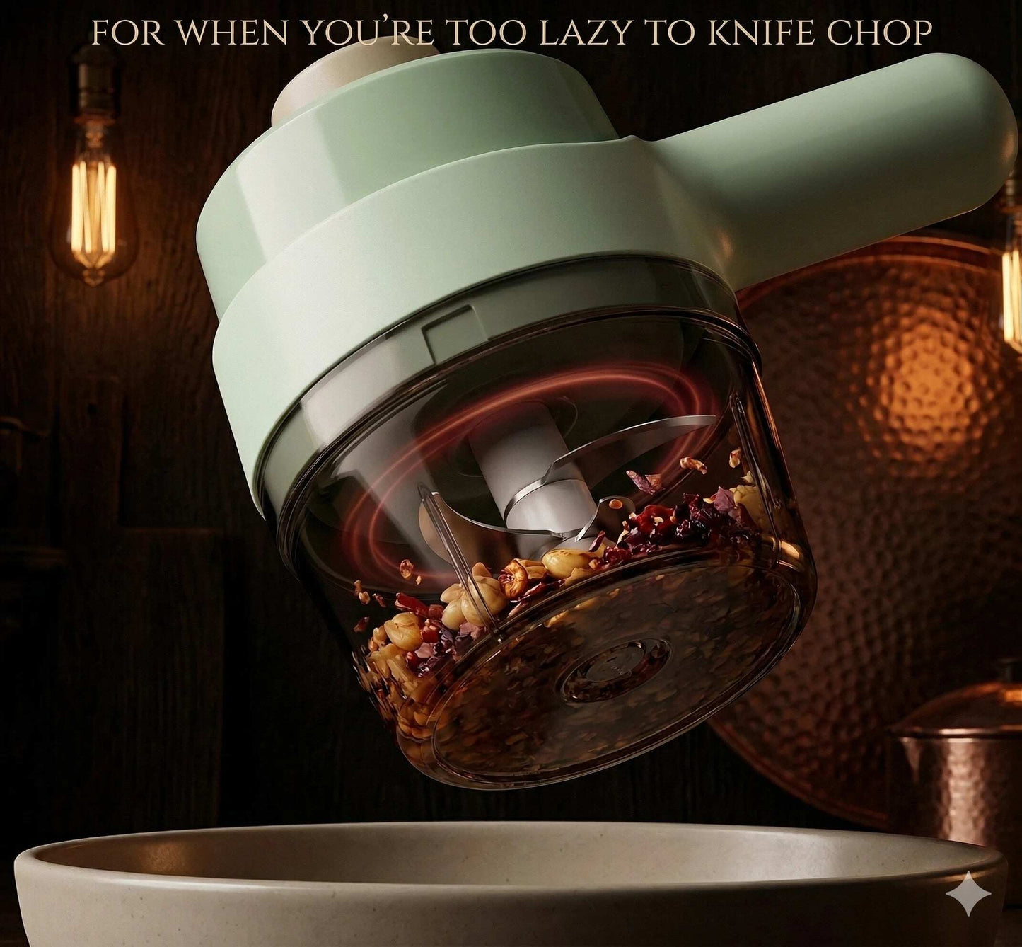 Portable Electric Chopper | Powerful Blades | Mess-Free Cooking