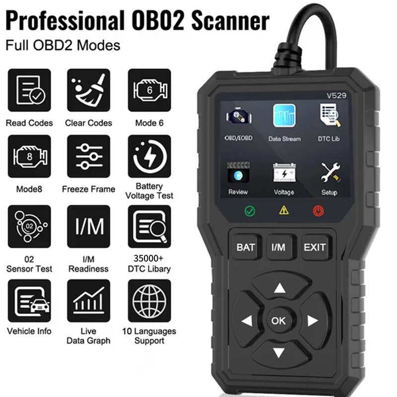 Professional OBD2 diagnostic tool: accurate and fast analysis, compatible with most vehicles