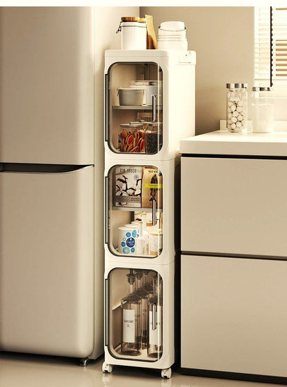 Multi-Purpose Foldable Rolling Storage Cabinet with Wheels (20cm)