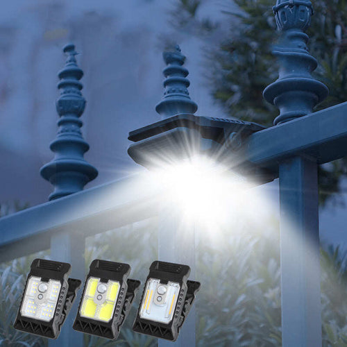 Solar clip light with motion sensor  Perfect for gardens, balconies, and patios!