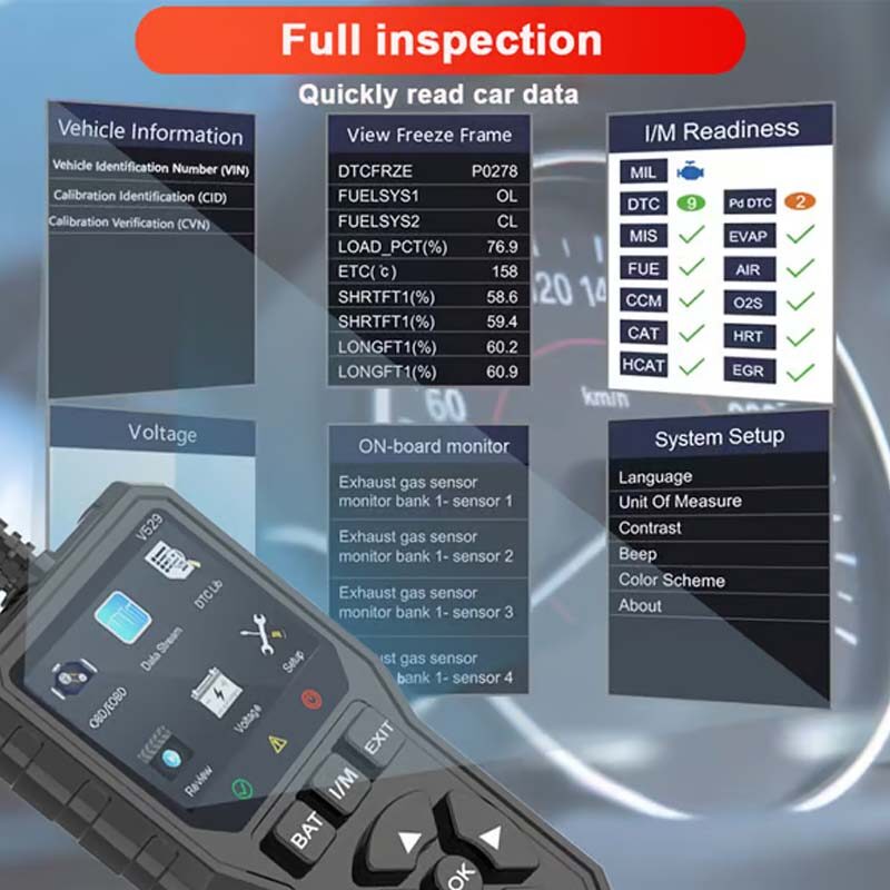Professional OBD2 diagnostic tool: accurate and fast analysis, compatible with most vehicles
