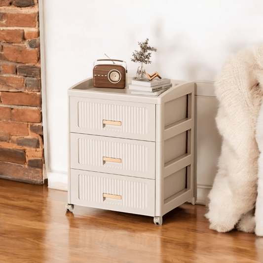 Plastic Multi-Layer Drawer Storage Cabinet with Wheels (52cm)