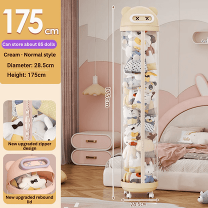 Transparent Doll Storage Bucket