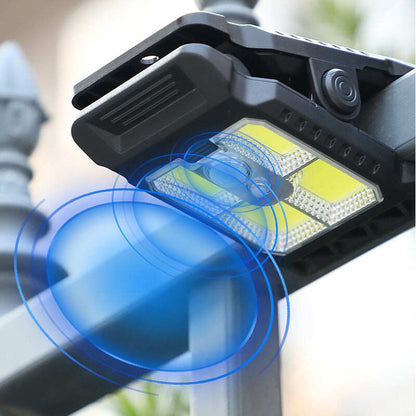 Solar clip light with motion sensor  Perfect for gardens, balconies, and patios!