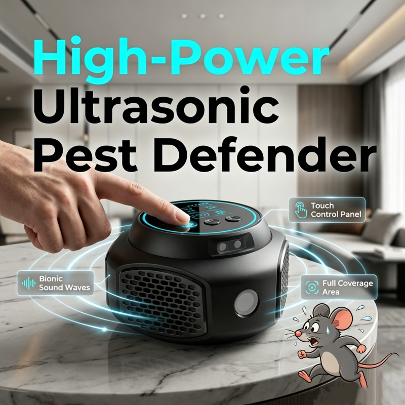 【High-Power Ultrasonic Pest Repeller】— Rats and cockroaches will leave on their own—no chemicals, no killing!