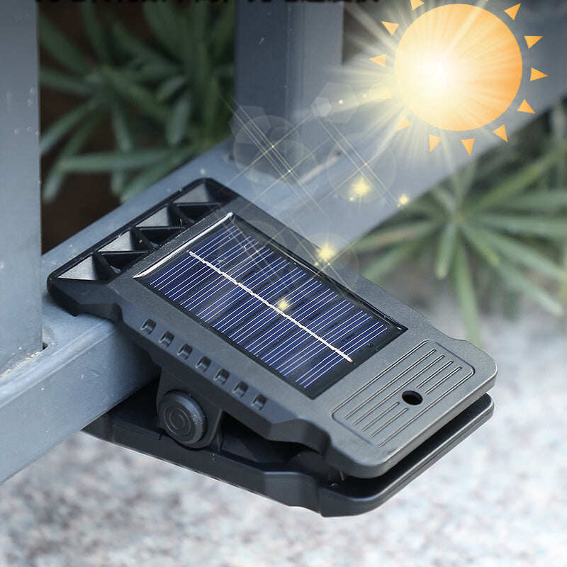 Solar clip light with motion sensor  Perfect for gardens, balconies, and patios!